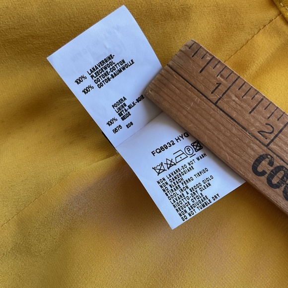 FENDI Women’s Sz 40 (US 8/10) Wool Cotton Silk Lined Yellow Button Front Skirt - Picture 9 of 13